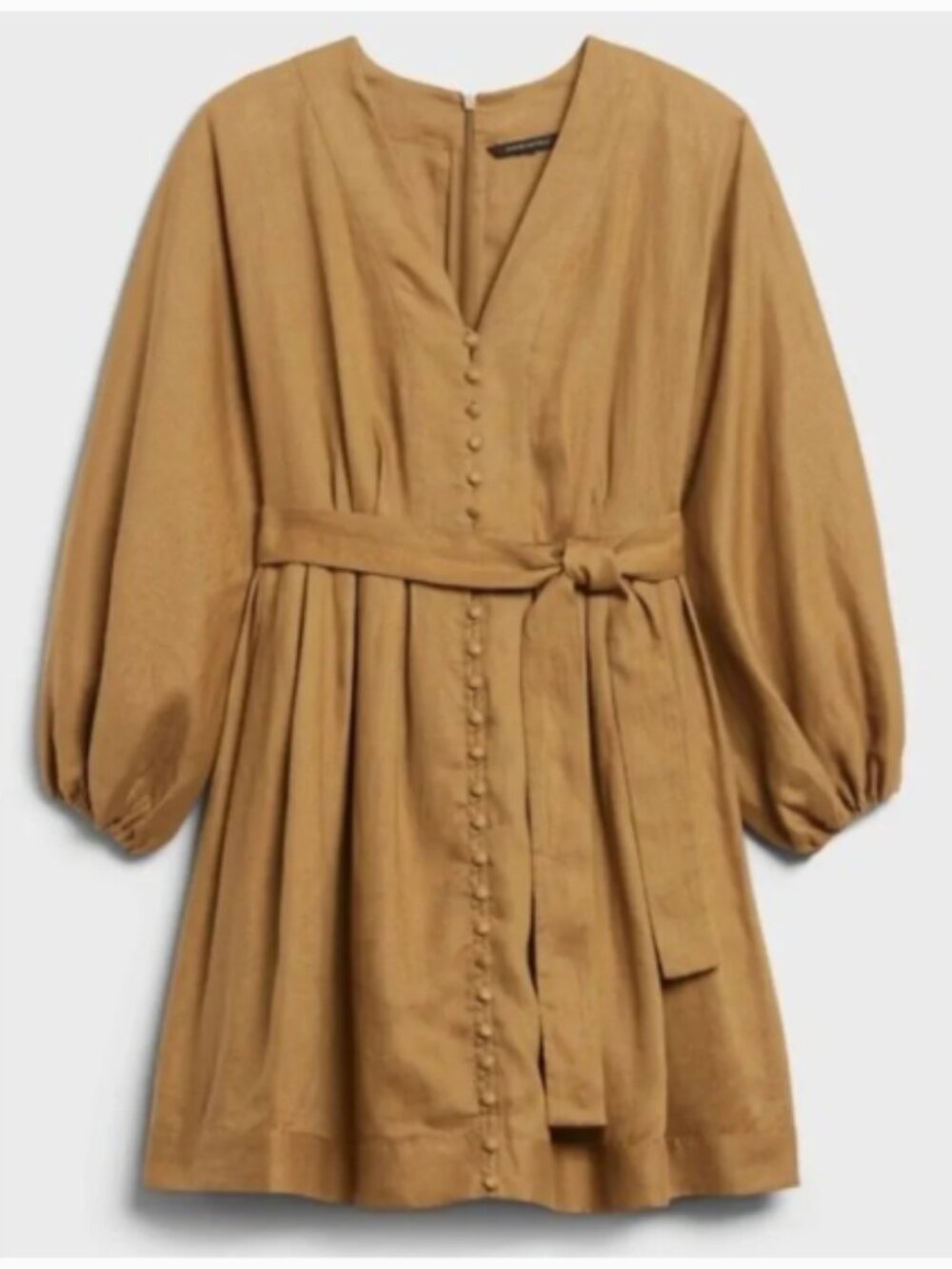 Banana‎ Republic Linen Balloon-Sleeve Mini Dress